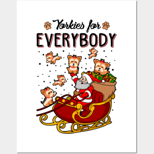 Yorkie Christmas Sweater. Yorkies for Everybody. Posters and Art